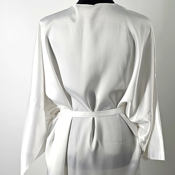 California Miss Satiny Robe w Embroidered Embellishments & Dolman Sleeves - Picture 8 of 11